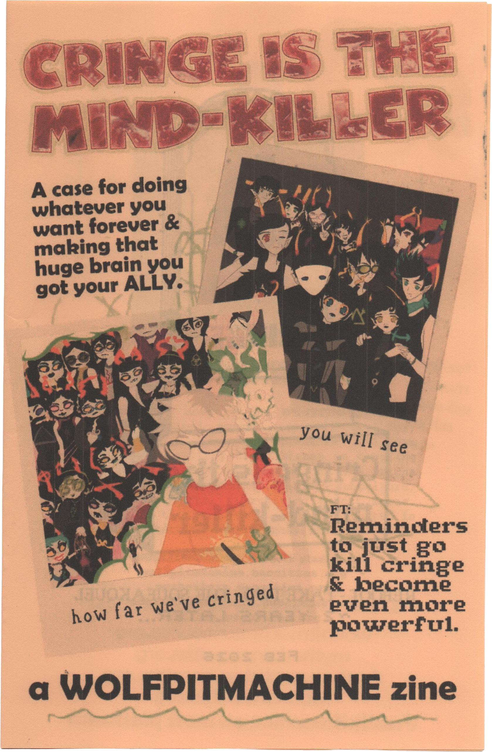 Cringe is the Mindkiller Reboot zine Zine