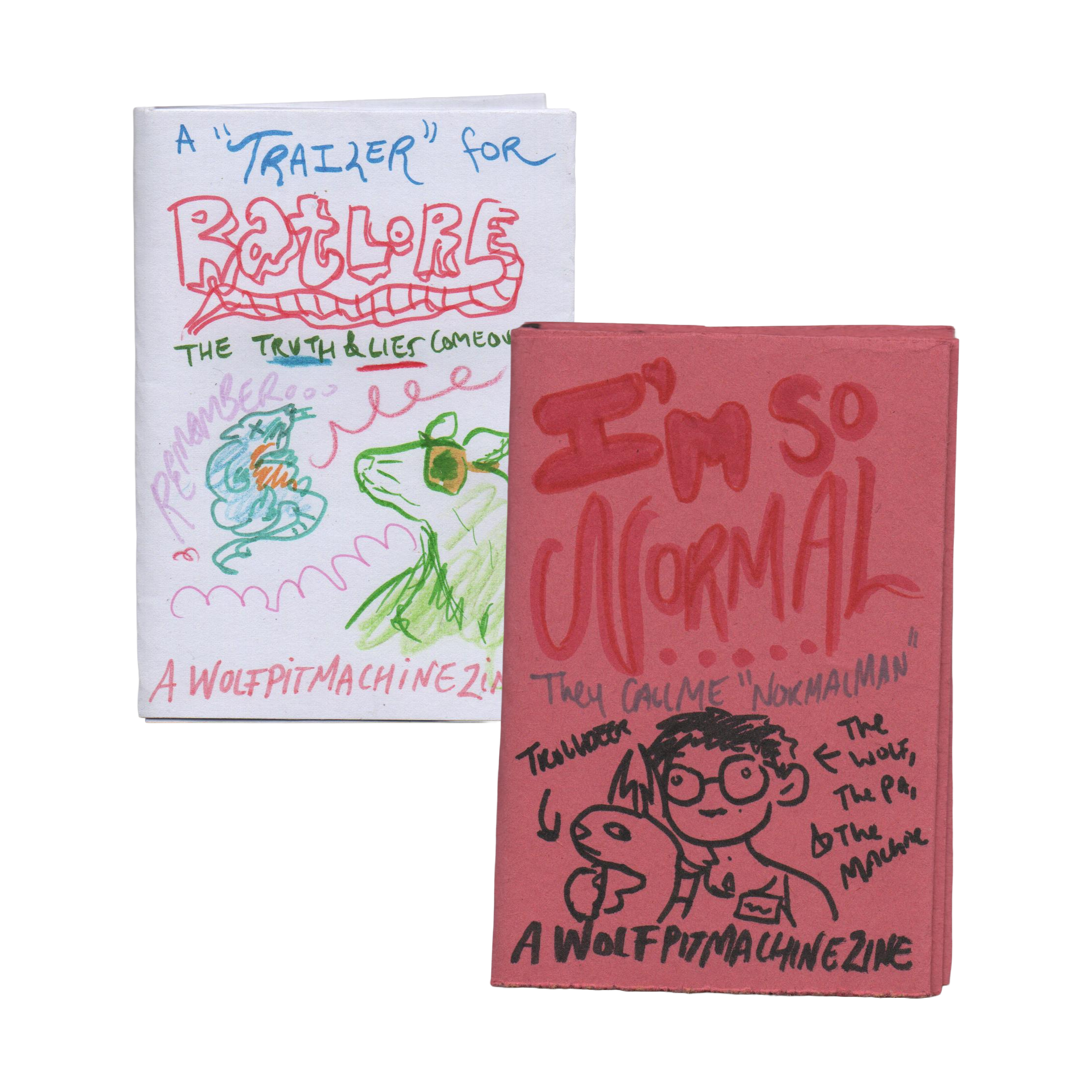 April Zines 2026 day 25 I'm so Normal zine & A Trailer for Rat Lore zine