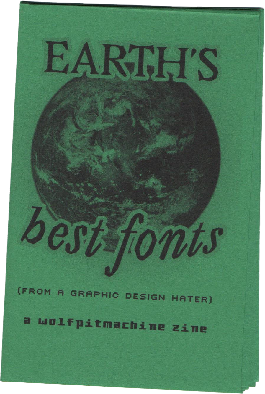 zinetober day 18 earths best fonts zine