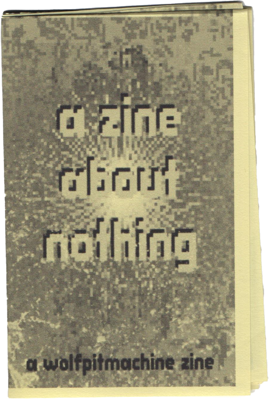 zinetober day 23 a zine about nothing zine